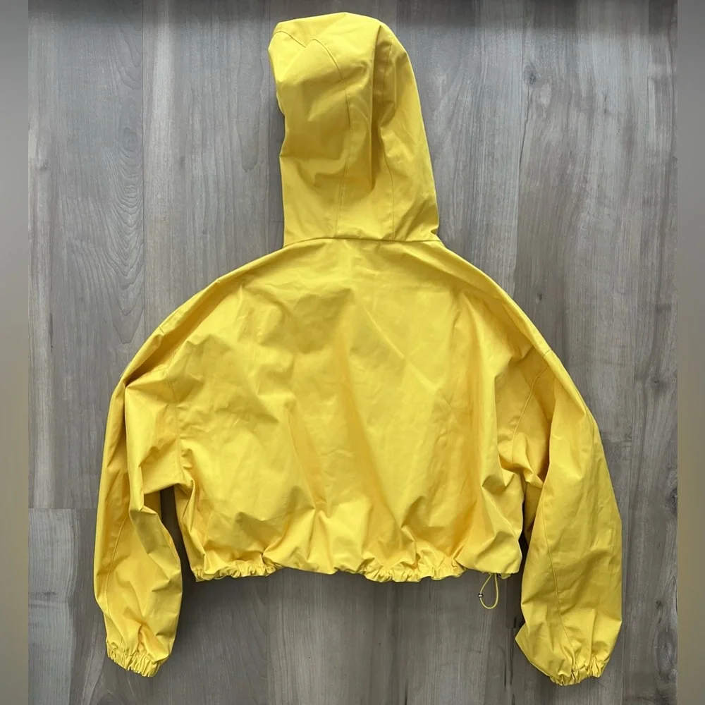 Tory Burch Double-Faced Canvas Cropped Yellow Jacket S - Picture 2 of 7